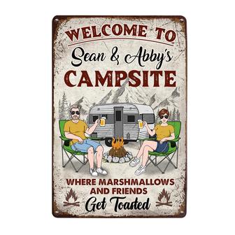 Personalized Family Camping Metal Sign for Campers - Thegiftio UK
