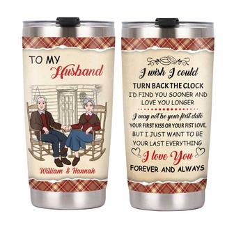 Personalized Couple Husband Wife Steel Tumbler - Thegiftio UK