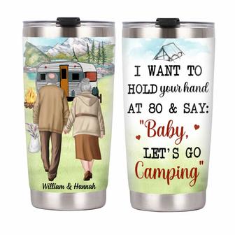 Personalized Husband Wife Couple Camping Steel Tumbler - Thegiftio UK