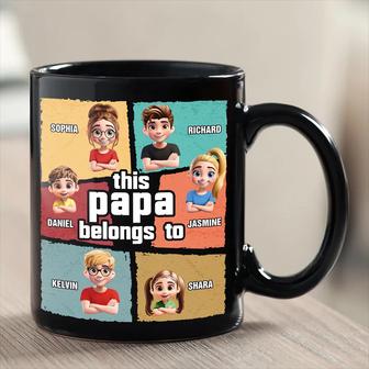 This Papa Grandpa Dad Belong To Custom Mug - Gift for Dad - Thegiftio UK