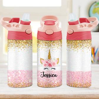 Personalized Water Bottle for Kids with Unicorn Design - Thegiftio UK