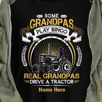 Personalized Farmer Grandpa Tractor T Shirt - Thegiftio UK