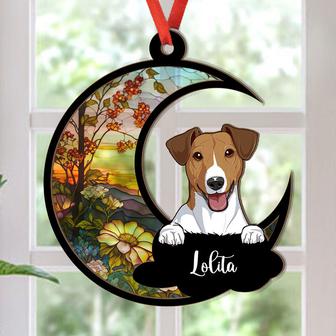 Peeking Dog Personalized Suncatcher - Gift for Dog Lovers - Thegiftio UK