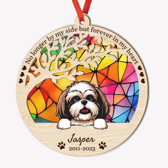 Once By My Side Peeking Dog Custom Suncatcher - Gift - Thegiftio UK