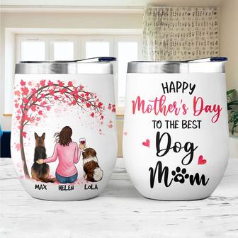 Personalized Wine Tumbler for Dog Moms - Thegiftio UK