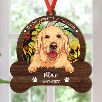 Once By My Side Dog Bone Custom Suncatcher - Memorial Gift - Thegiftio UK