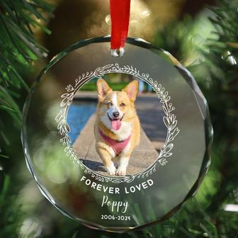 Forever Loved Personalized Glass Ornament - Memorial Gift - Thegiftio UK