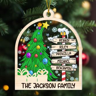 Custom Family Name Christmas Tree Ornament - Family Gift - Thegiftio UK