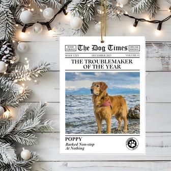 Dog Times Newspaper Personalized Ornament - Christmas Gift - Thegiftio UK