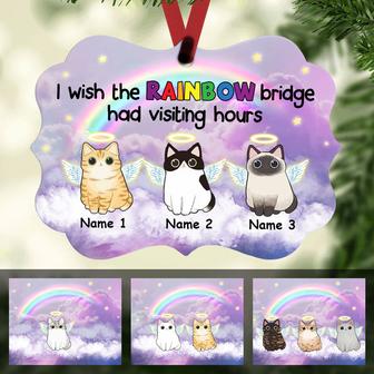 Personalized Rainbow Cat Memorial Benelux Ornament - Thegiftio