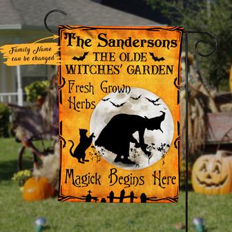Personalized Halloween Garden Flag for Witches - Thegiftio UK