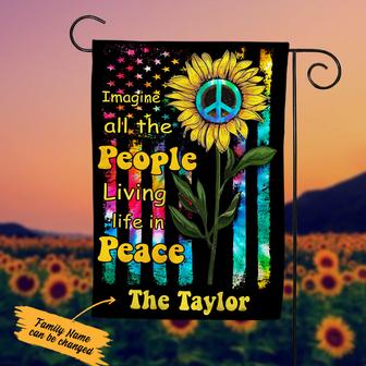 Personalized Garden Flag for Hippie Lovers - Thegiftio UK