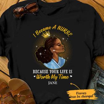 Personalized I Become A Nurse BWA T Shirt - Thegiftio UK