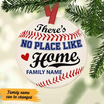 Personalized Baseball Softball Home Circle Ornament - Thegiftio