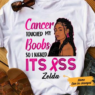 Personalized BWA Breast Cancer Kicked Its Butt T Shirt - Thegiftio UK