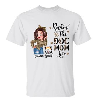 Half Leopard Sassy Woman Rockin The Dog Mom Life Custom - Thegiftio UK