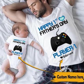 1st Father's Day Custom T-Shirt - Gift for New Dads - Thegiftio UK