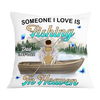 Personalized Love Fishing Memo Dad Grandpa Pillow - Thegiftio UK