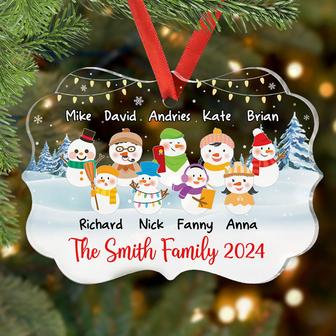 Snowman Family Personalized Ornament - Christmas Gift - Thegiftio UK