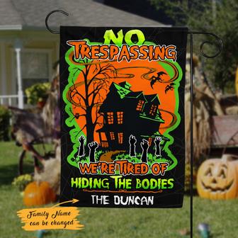 Personalized Halloween Hidden Bodies Garden Flag - Thegiftio UK