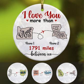 Personalized Long Distance Ornament SB252 85O58 - Thegiftio UK