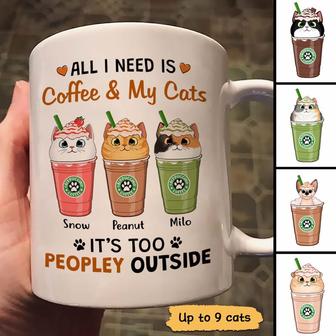 All I Need Coffee And Cats Catpuccino Custom Mug - Thegiftio UK