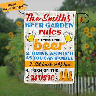 Personalized Beer Rule Garden Flag for Garden Lovers - Thegiftio UK