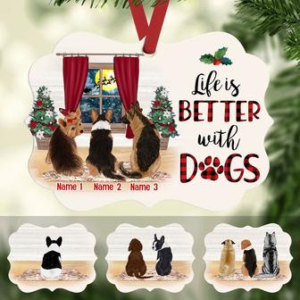 Personalized Life Is Better With Dog Christmas MDF Benelux Ornament - Thegiftio UK
