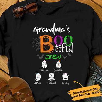 Personalized Grandma Boo Crew Halloween T Shirt - Thegiftio UK
