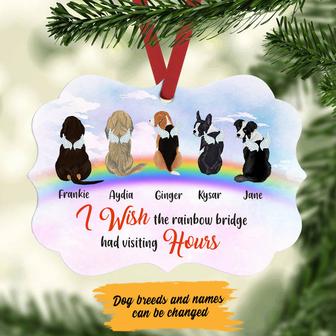 Personalized Dog Memorial Rainbow Ornament MDF Ornament - Thegiftio