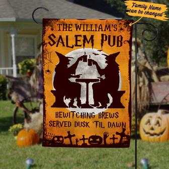 Personalized Halloween Witch Garden Flag for Home - Thegiftio UK
