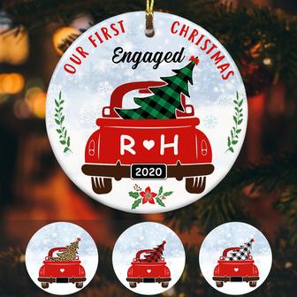 Personalized Our First Christmas Red Truck Ornament - Thegiftio UK