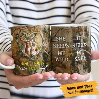 Personalized Deer Hunting Couple Mug - Thegiftio UK