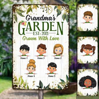 Personalized Garden Metal Sign for Mom and Grandma - Thegiftio UK