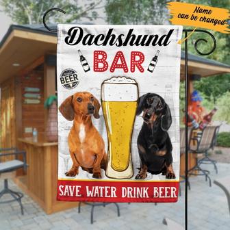 Personalized Dachshund Dog Beer Bar Flag for Dog Lovers - Thegiftio UK