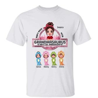 Don't Mess With Grandmasaurus Personalized T-Shirt - Thegiftio UK