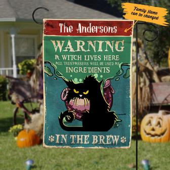 Personalized Halloween Flag for Cat Lovers - Thegiftio UK
