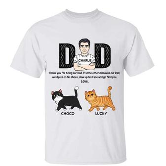 Dear Cat Dad Personalized T-Shirt - Gift for Cat Lovers - Thegiftio UK