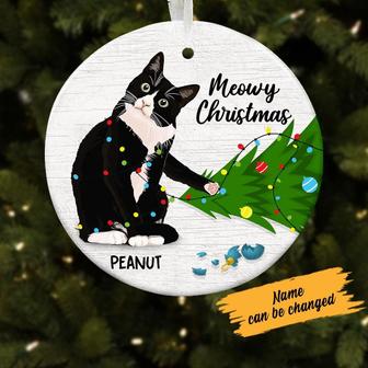 Personalized Tuxedo Cat Christmas Ornament - Thegiftio UK