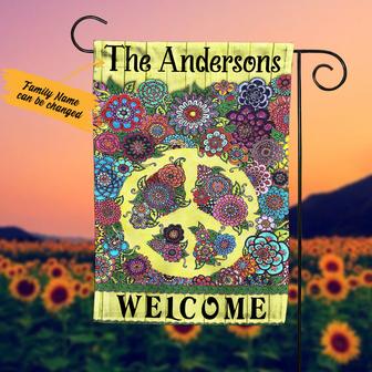 Personalized Garden Flag for Hippie Lovers - Thegiftio UK