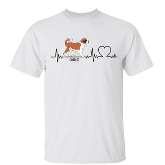 Heart Beat One Dog Walking Custom T-Shirt - Dog Lovers Gift - Thegiftio UK