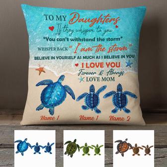 Personalized Mom Daughter Turtle Pillow - Thegiftio UK