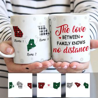 Personalized The Love Between Family Knows No Distance Mug - Thegiftio UK
