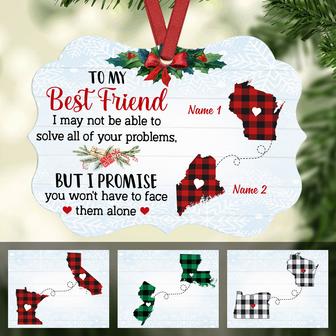 Personalized Long Distance To Best Friend Benelux Ornament NB182 30O47 - Thegiftio UK