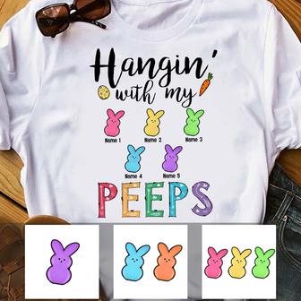 Personalized Hangin' With My Peeps Easter T Shirt - Thegiftio UK