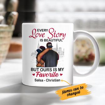 Personalized BWA Couple Love Story Mug - Thegiftio UK