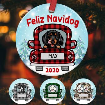 Personalized Feliz Dog Christmas Ornament - Thegiftio UK