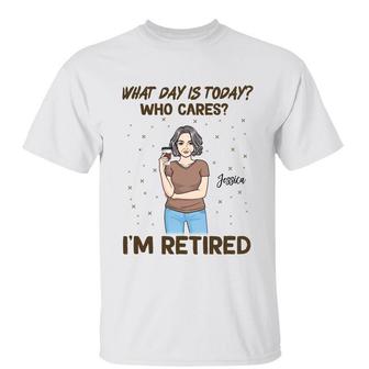 I’m Retired Drinking Woman Custom T-Shirt - Retirement Gift - Thegiftio UK