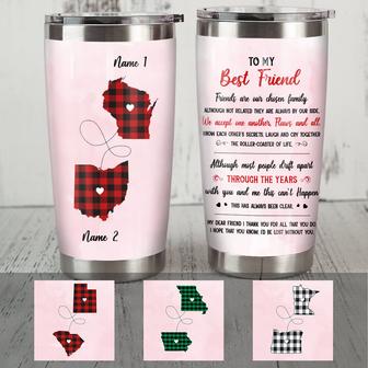 Personalized Long Distance To Best Friend Steel Tumbler NB213 30O36 - Thegiftio UK