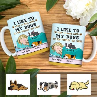 Personalized Stay In Bed With My Dog Mug - Thegiftio UK